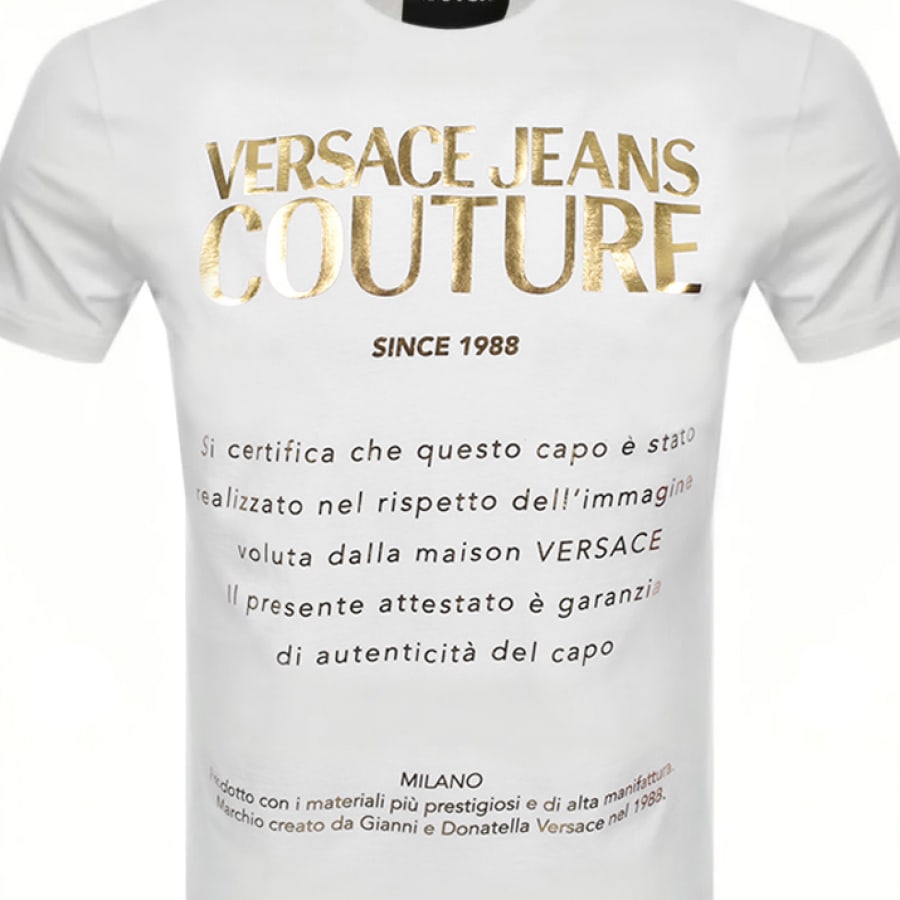 Alternative Image for ProductVersace Jeans Couture Foil T Shirt White3
